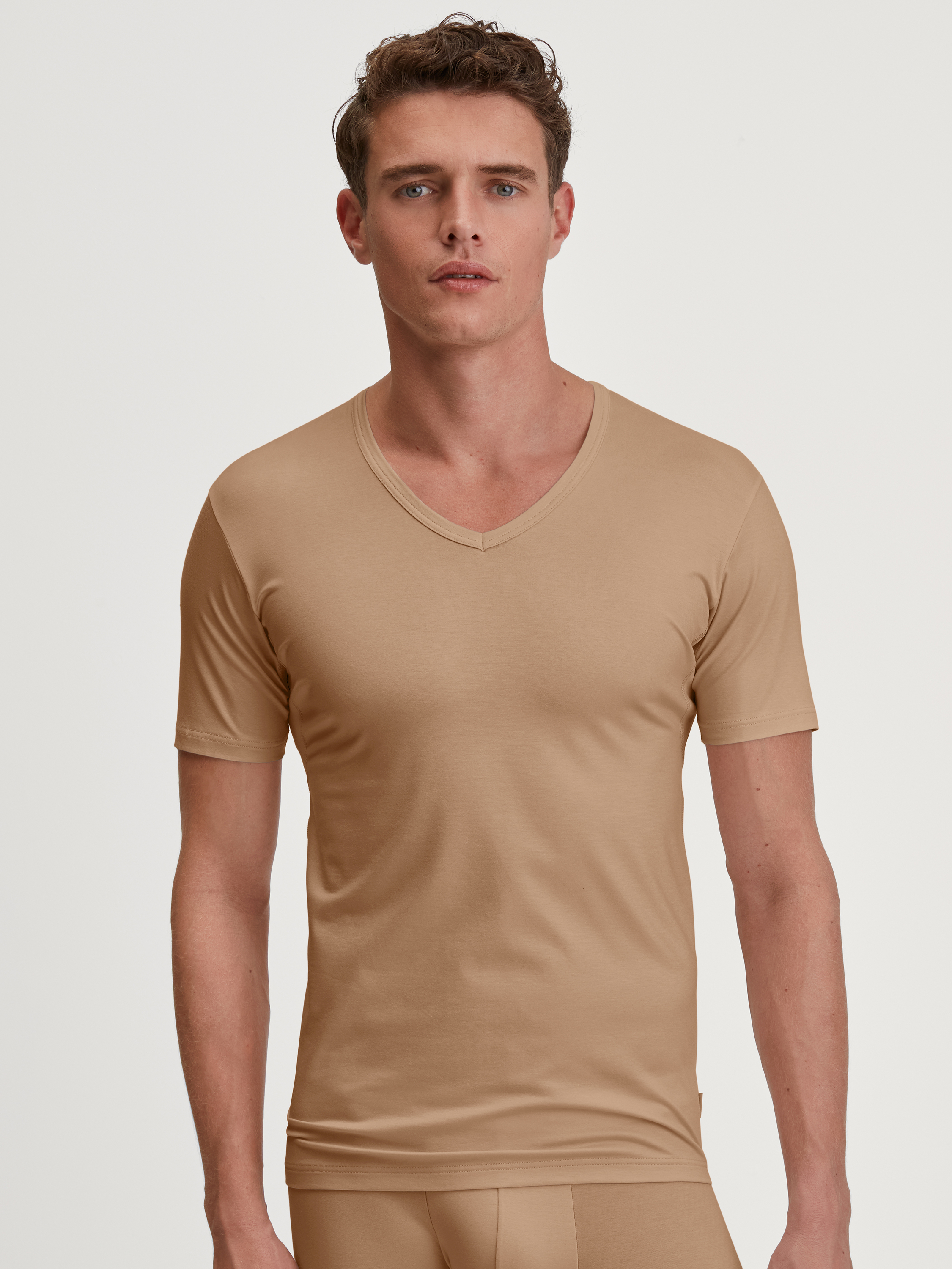 T-shirt à manches courtes, col en V manches courtes Modal NATURAL COOLING, CALIDA