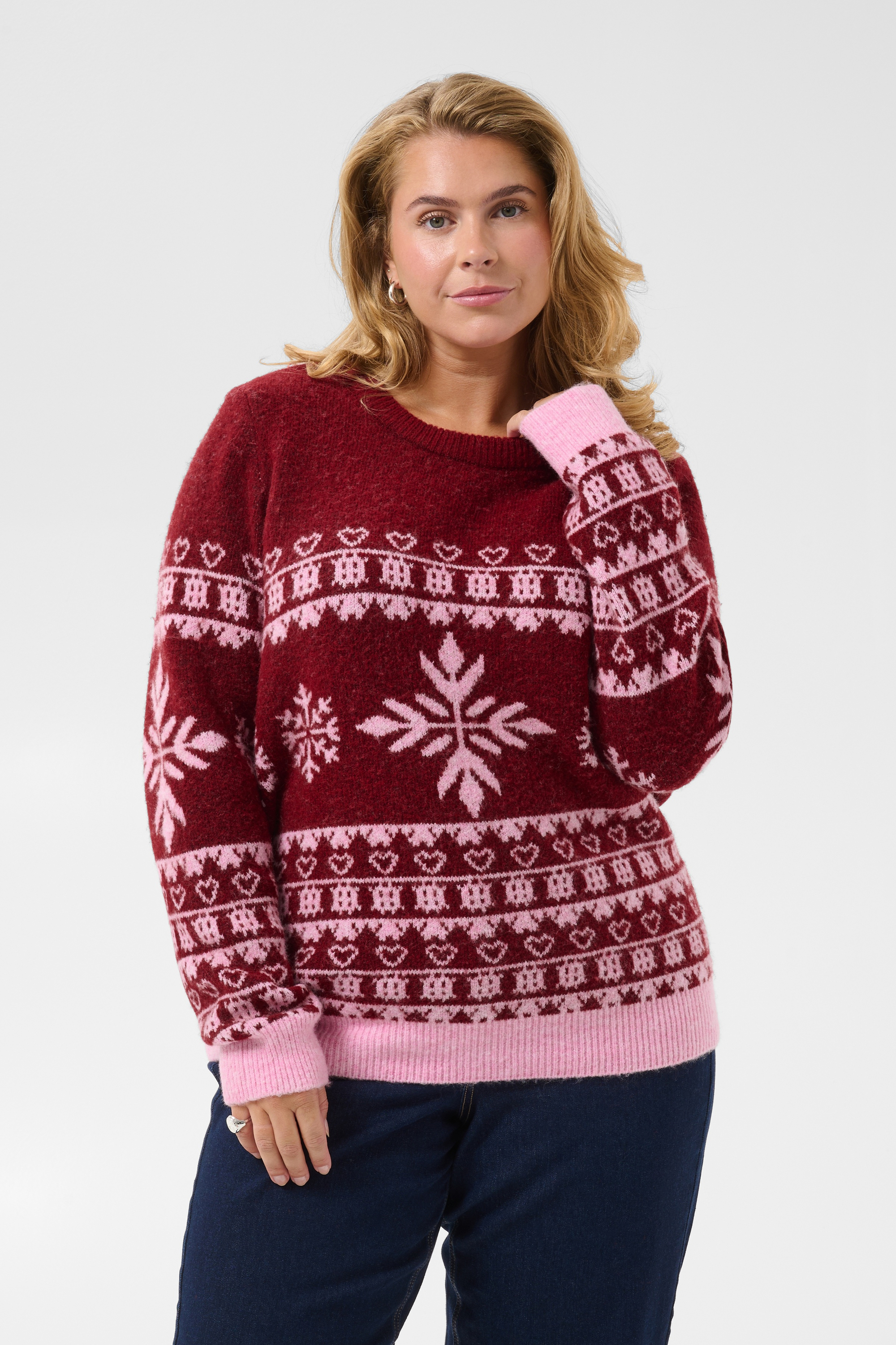 Pull en maille manches longues, KAFFE CURVE