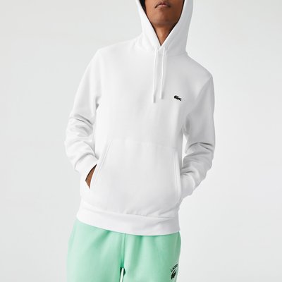 Embroidered Logo Hoodie in Cotton Mix LACOSTE