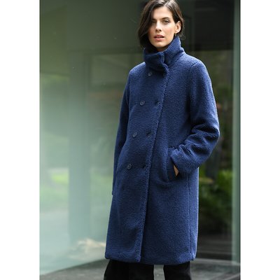 Bouclé Mid-Length Coat with Button Fastening ANNE WEYBURN