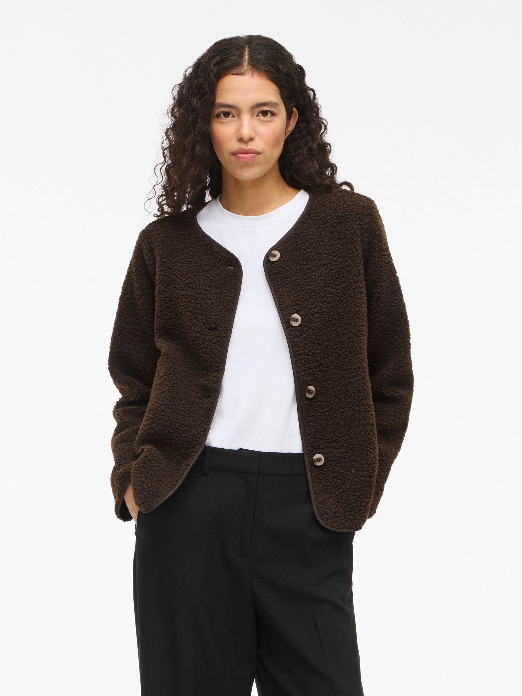 Manteau court en sherpa, VILA