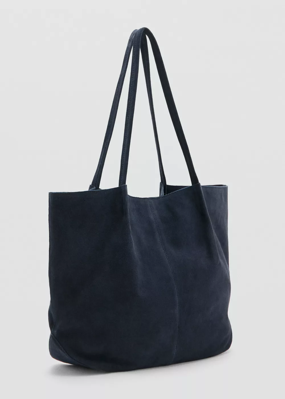 Sac cabas cuir suédé, MANGO