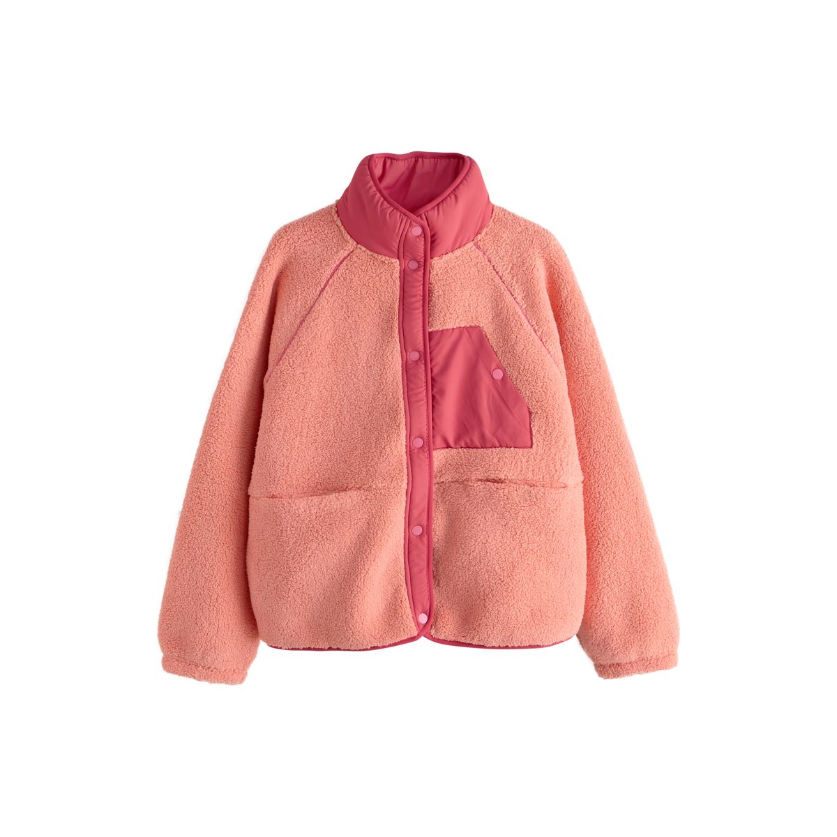 Veste en sherpa avec broderie, NEXT
