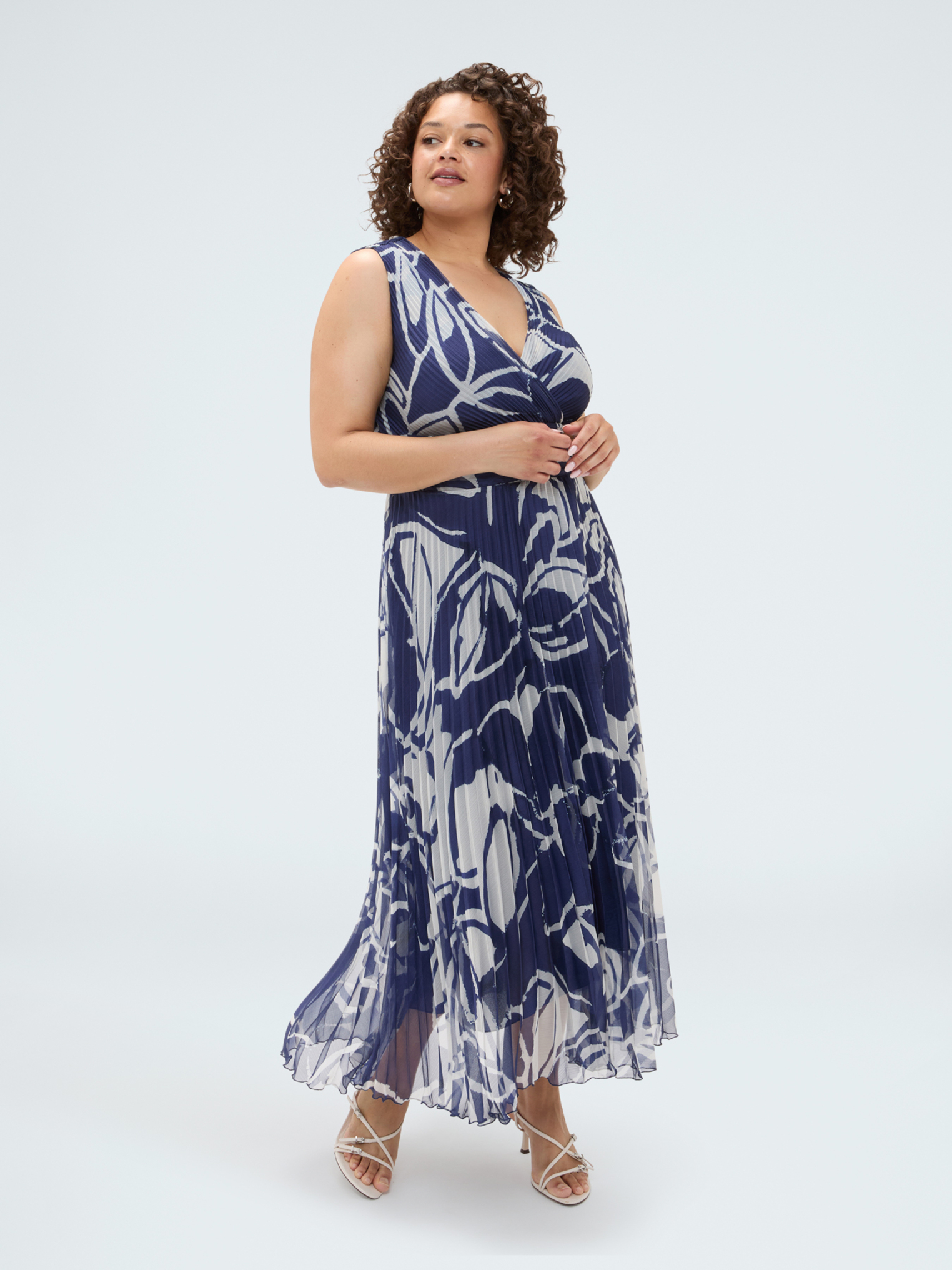Robe longue Dream plissée à imprimé floral, FIORELLA RUBINO