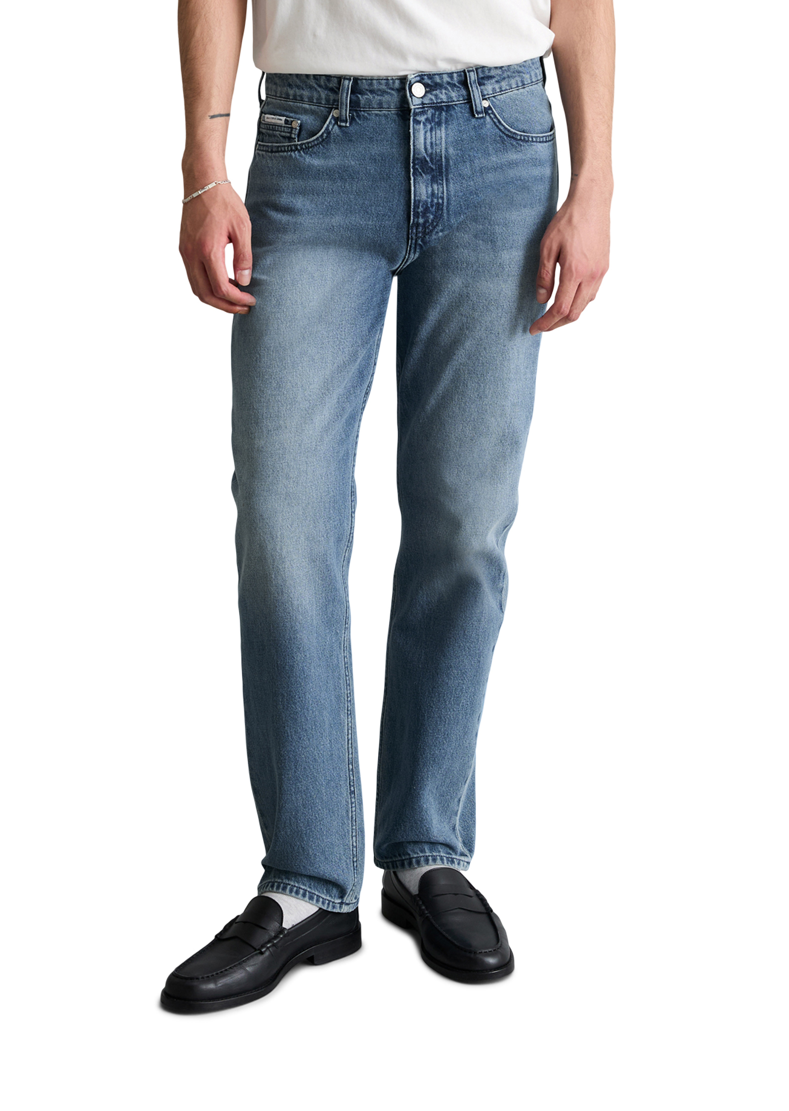 Jeans modèle Sverre droit en pur coton bio, MARC O’POLO DENIM