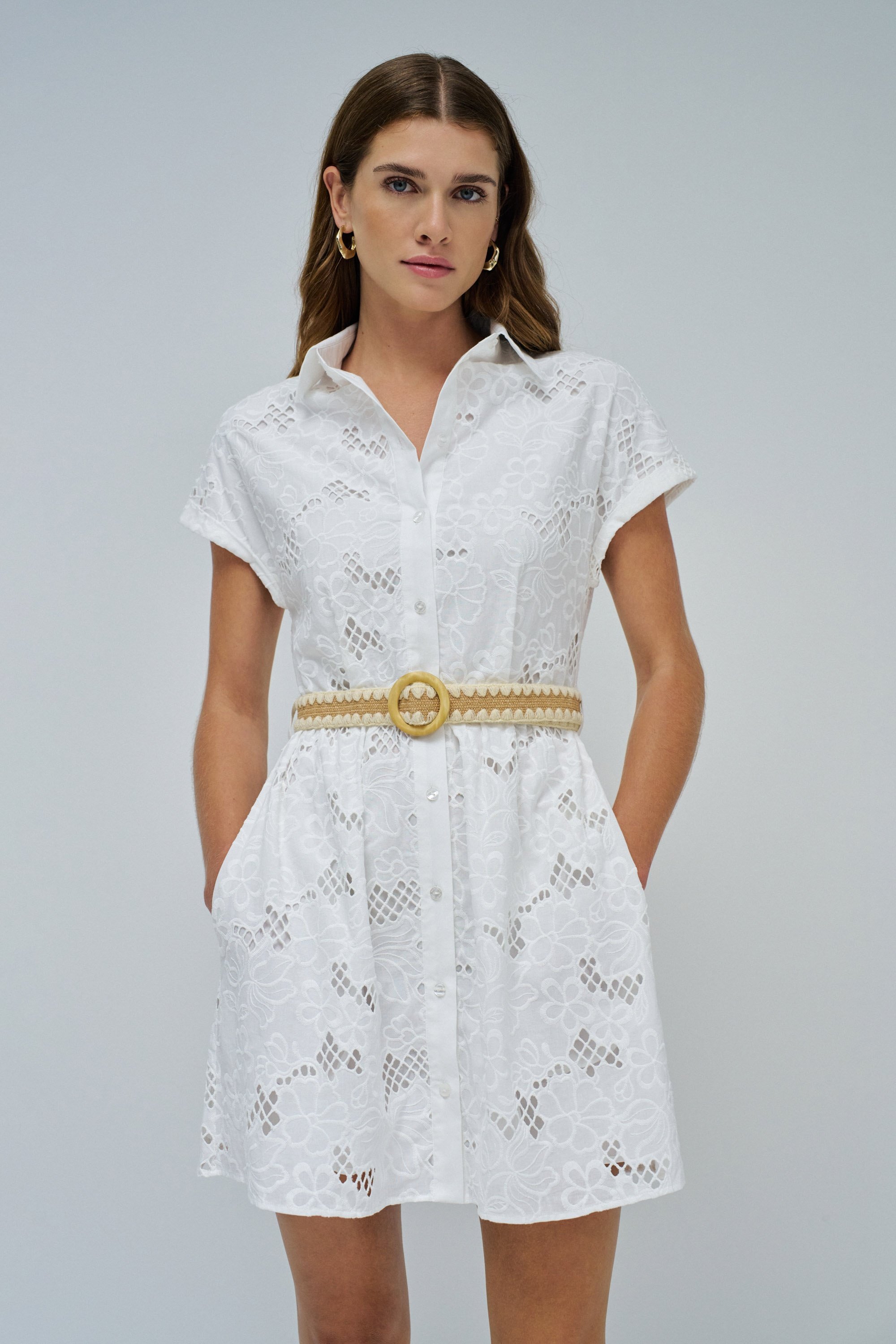 ROBE CHEMISIER BRODÉE, SALSA JEANS
