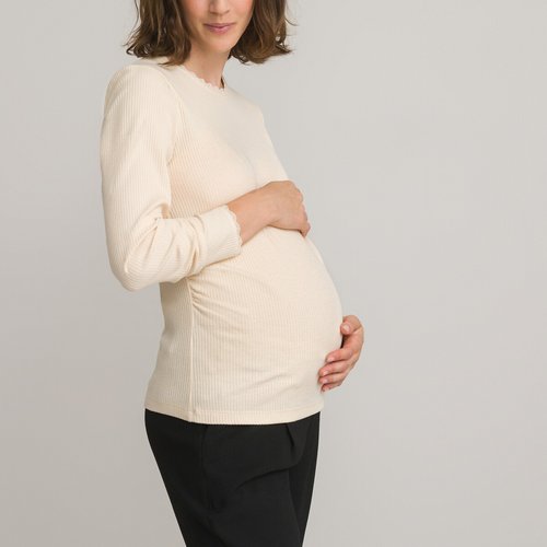 Rundhalsshirt für die schwangerschaft, spitzendetails La Redoute  Collections | La Redoute