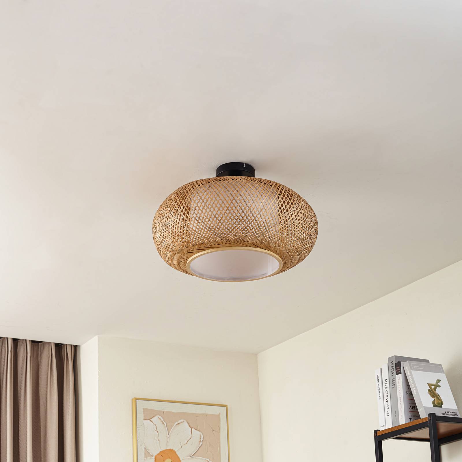 Plafonnier LED Design Carré Plafonnier En Métal Moderne, 30W 1820Lm Blanc Chaud Lxpxh 37x37x55 Cm 77072766