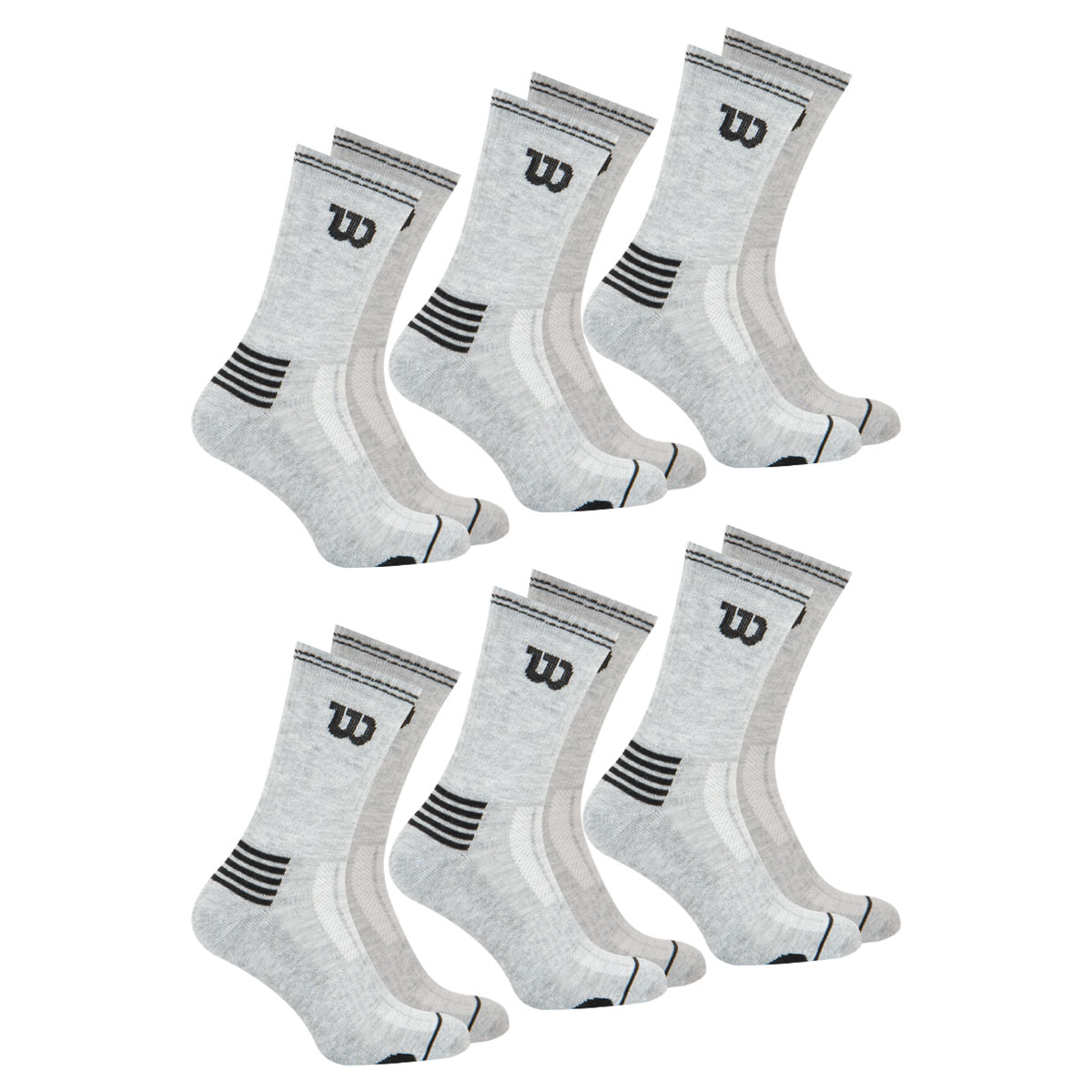 Chaussettes mi-hautes, lot de 6 paires, essentiel, WILSON