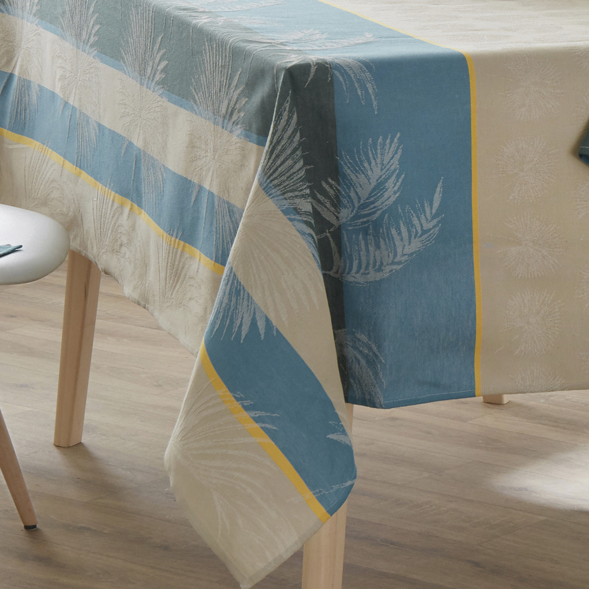 Nappe ovale tropicale à jacquard enduit, TRADILINGE