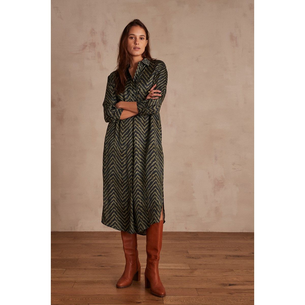 Robe abby vert kaki Maison 123 La Redoute