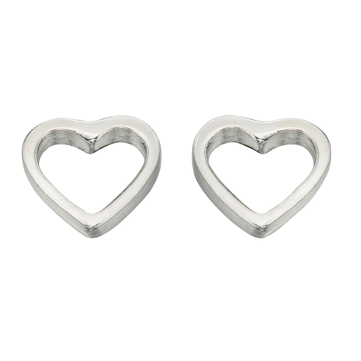 Silver open hot sale heart earrings