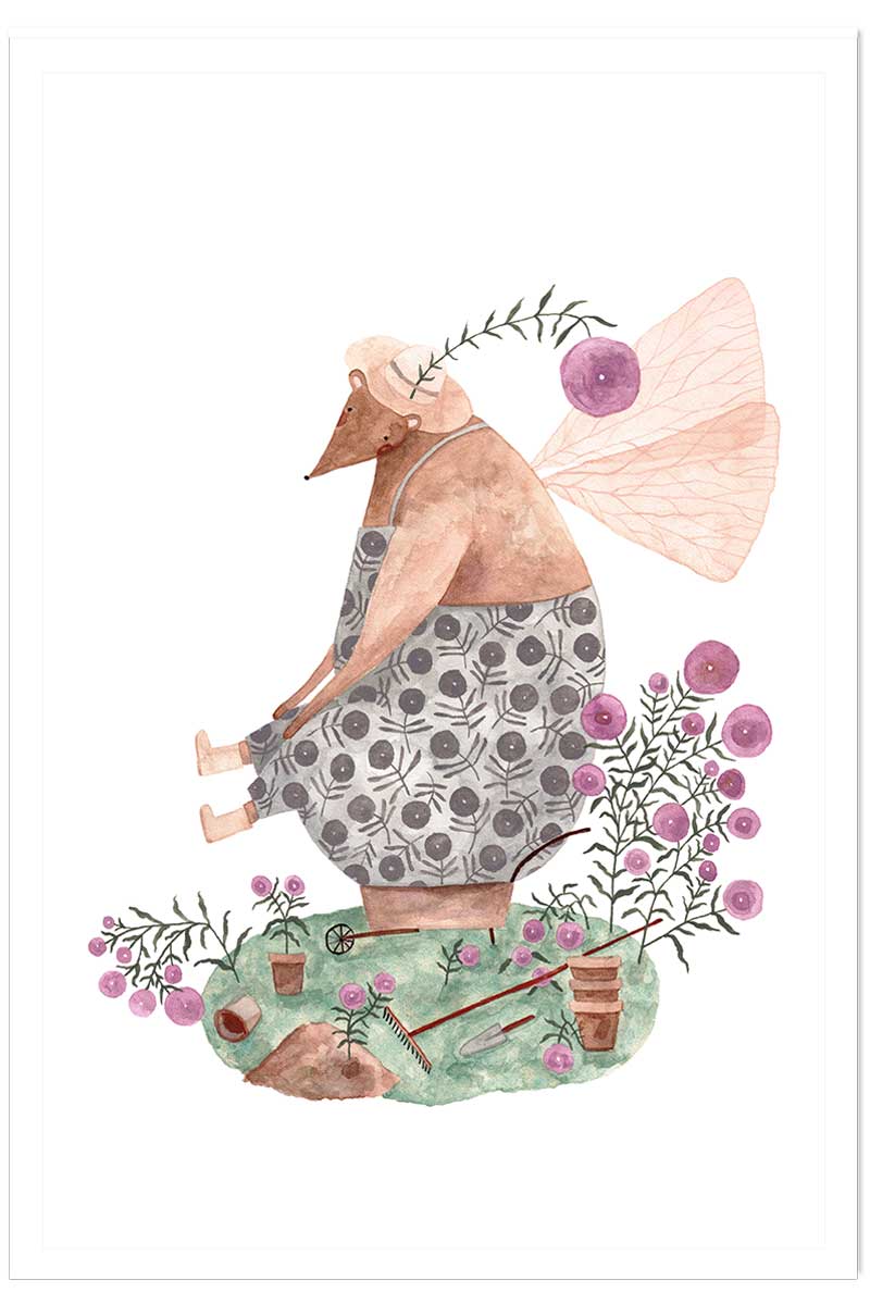 Affiche enfant la fée ourse, HEXOA