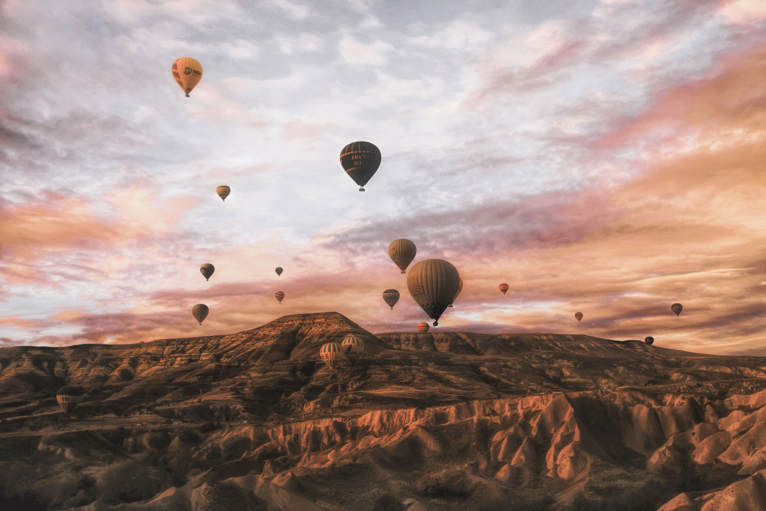 Paysage nature montgolfière en cappadoce, HEXOA