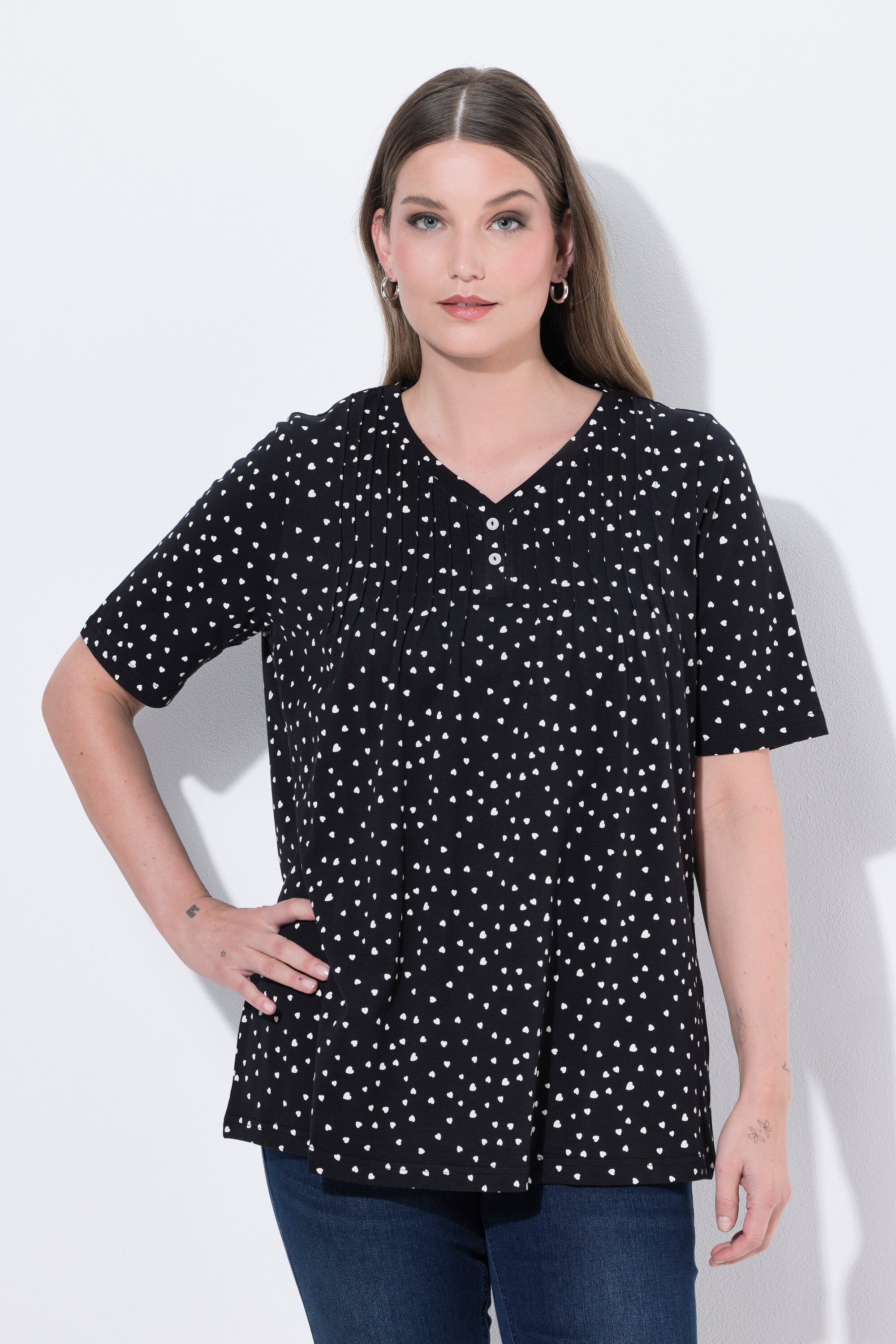 T-shirt avec passepoils, ULLA POPKEN