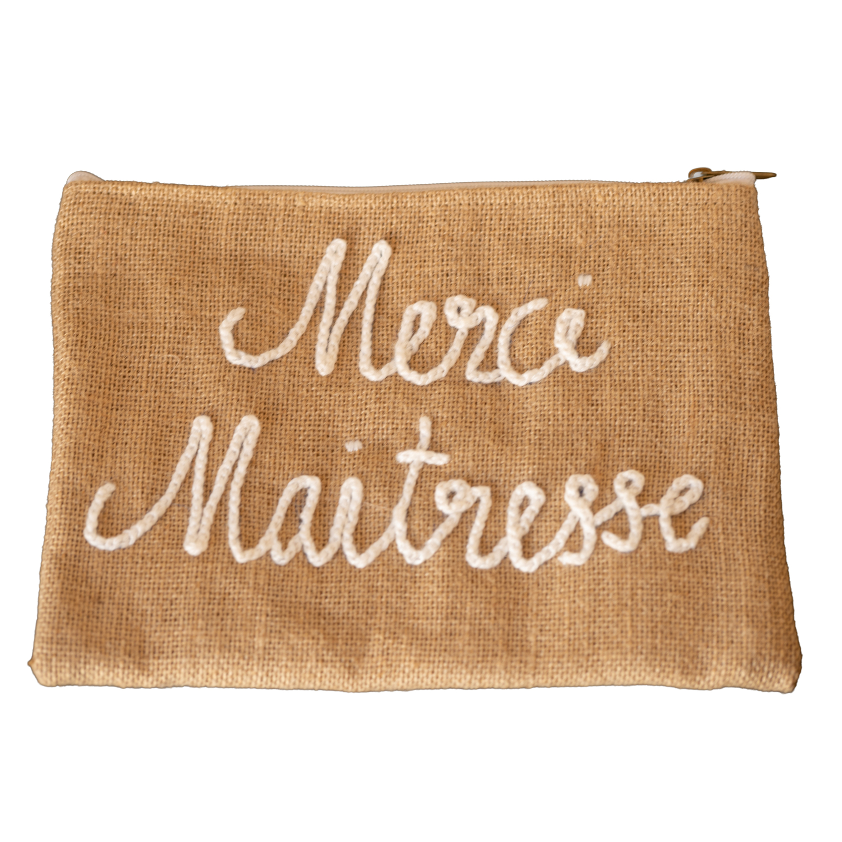 Pochette Jute "Merci maitresse", HOME MAISON