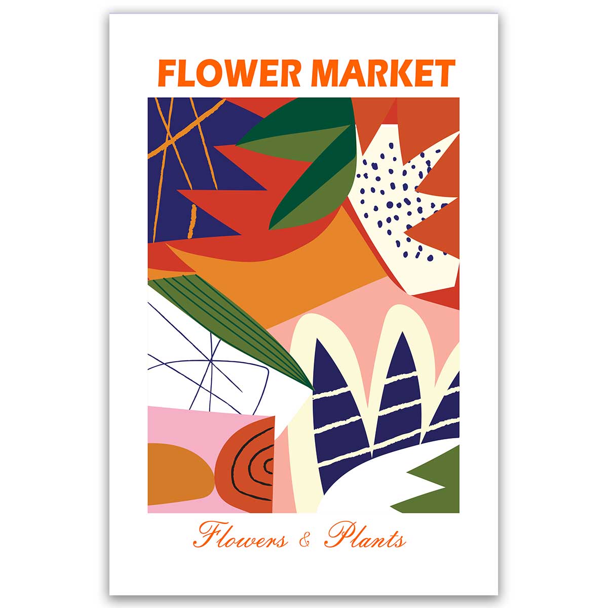 Tableau Flower Market composition florale moderne, HEXOA