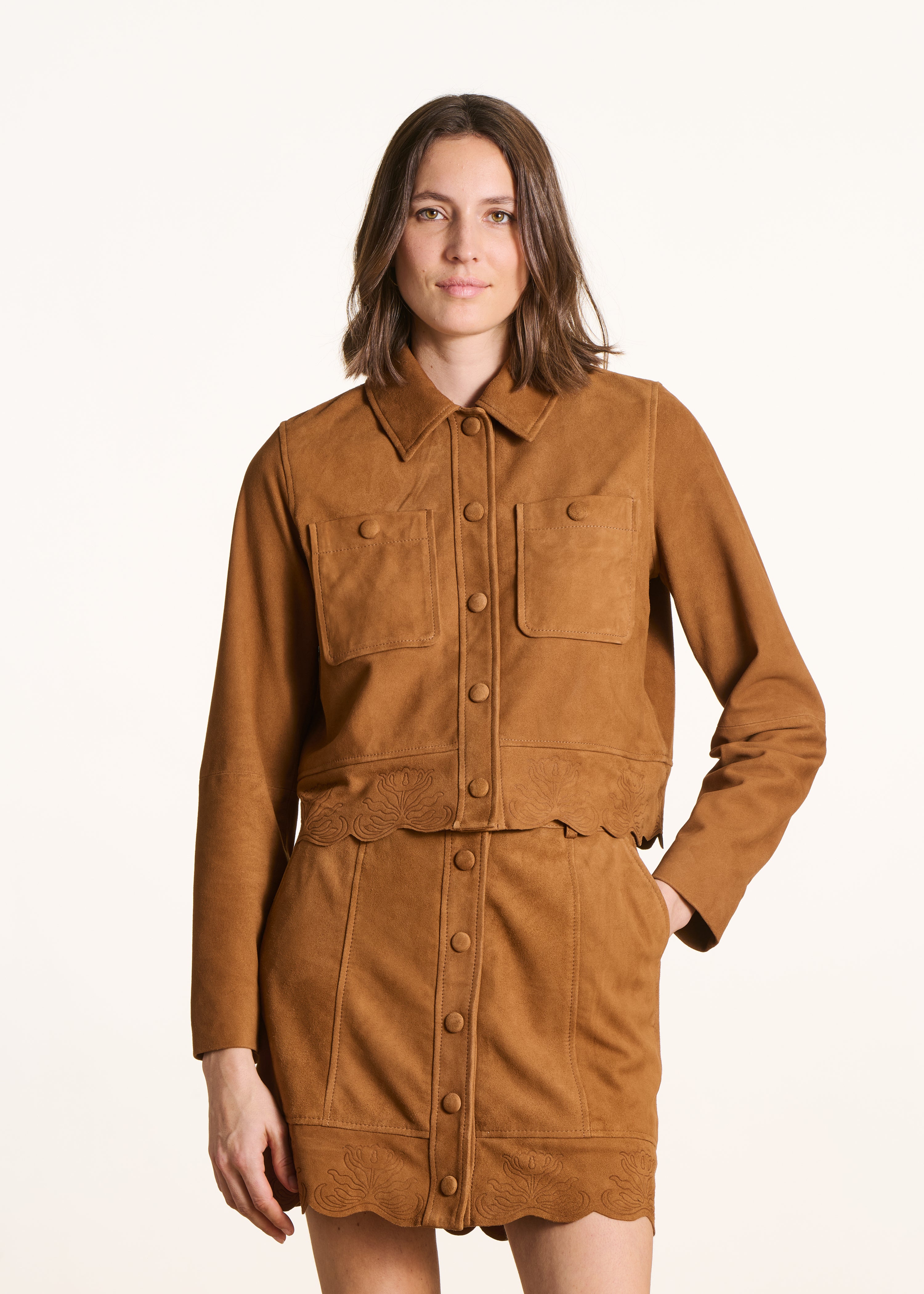 Blouson court en cuir, LA FEE MARABOUTEE