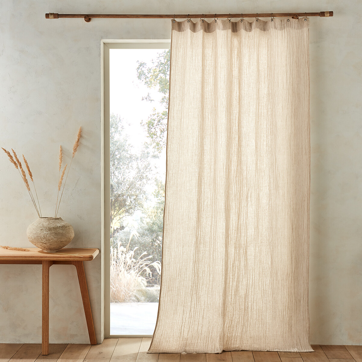 Minoe Cotton / Linen Single Voile Curtain Panel