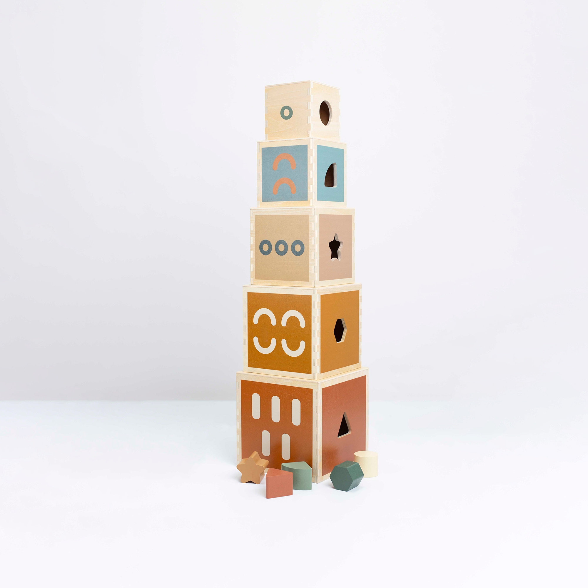 Cubes empilables en bois, TROIS KILOS SEPT