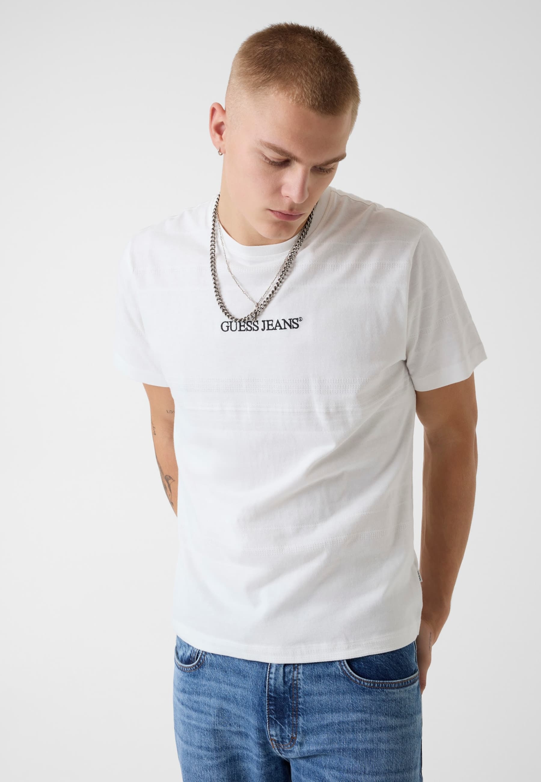 T-Shirt Avec Logo Imprimé, GUESS JEANS