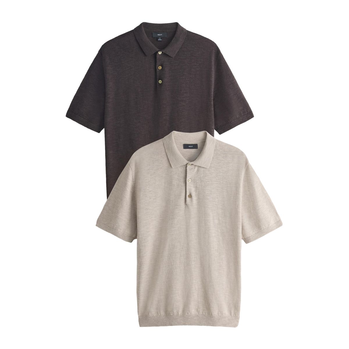 Polo en maille de lin mélangé, lot 2, NEXT