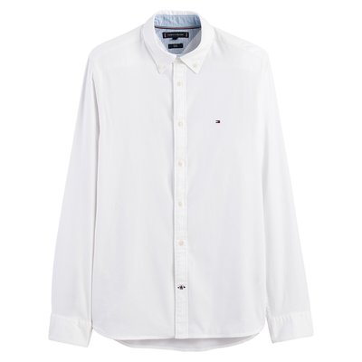 Cotton Logo Embroidery Shirt with Long Sleeves TOMMY HILFIGER