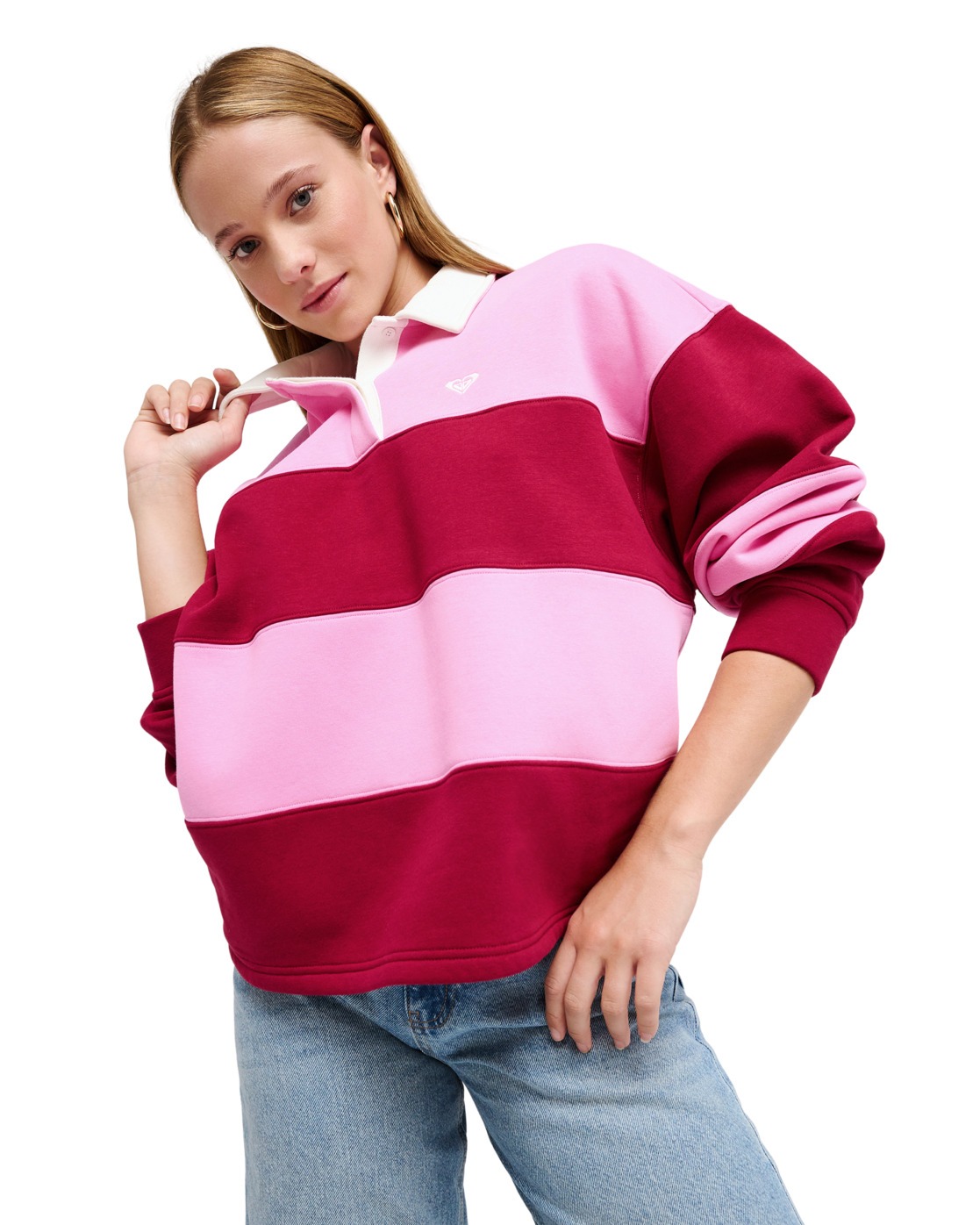 Sweatshirt à col chemise CROSS YOUR MIND., ROXY