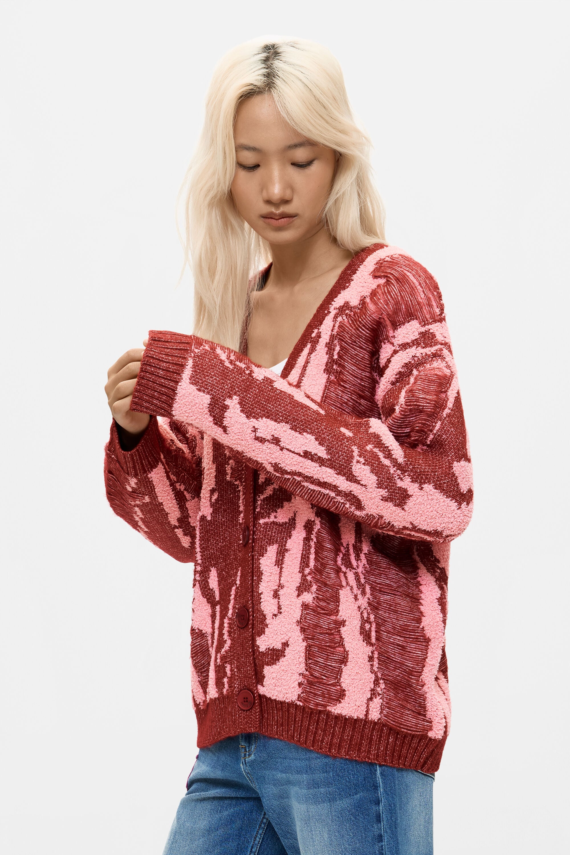 Cardigan en grosse maille, DESIGUAL
