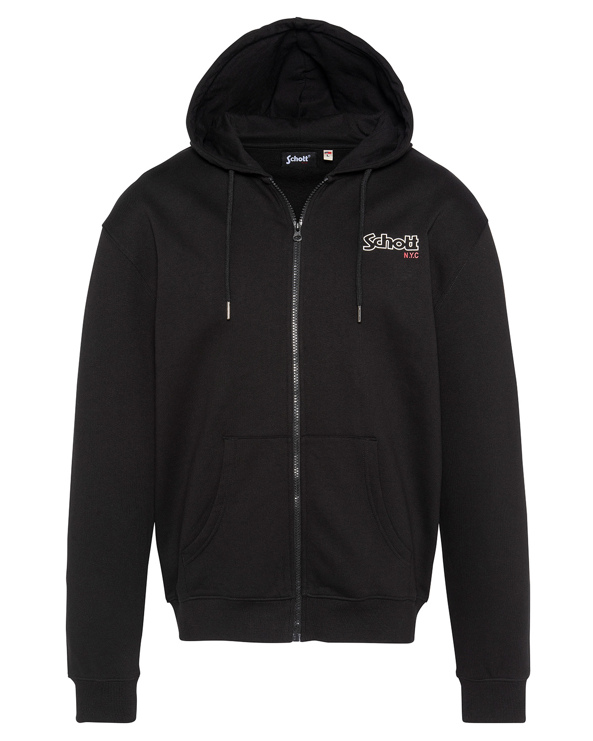 Sweatshirt à capuche zippé, SCHOTT