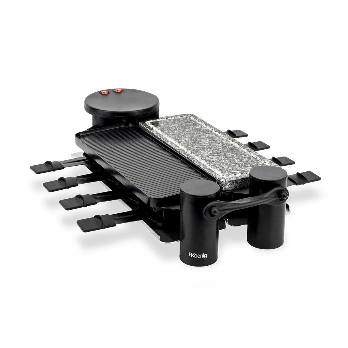 raclette, pierre à cuire et grill 8 personnes design convivial - rp360, H.KOENIG