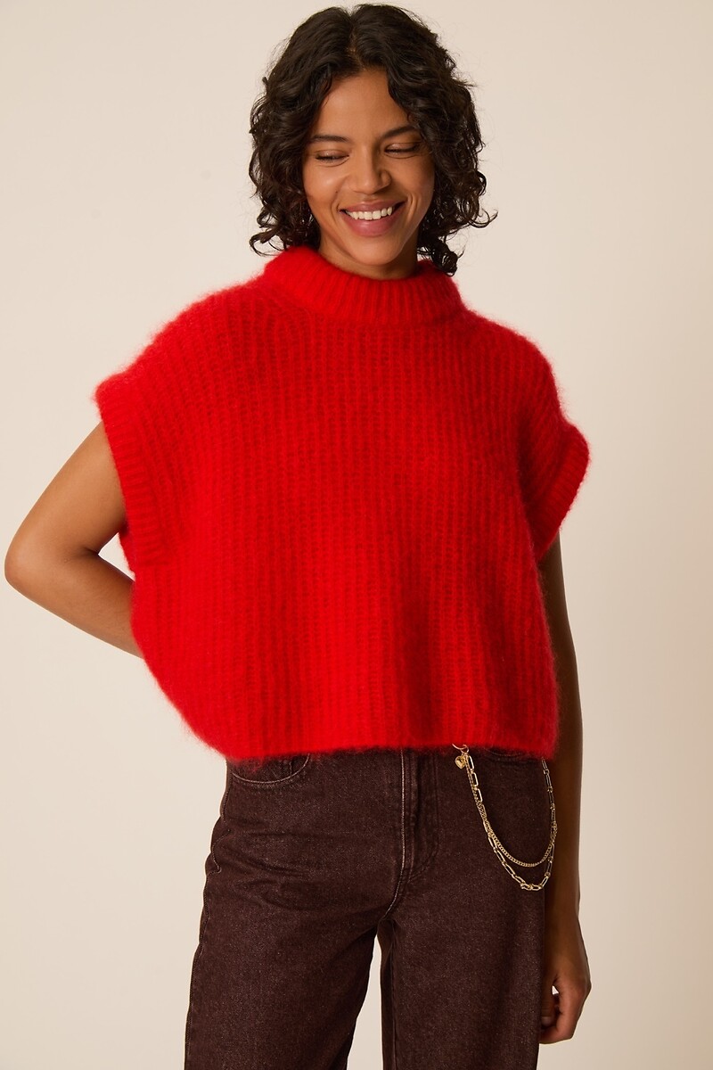 Pull col rond manches courtes, ALIZE, DES PETITS HAUTS