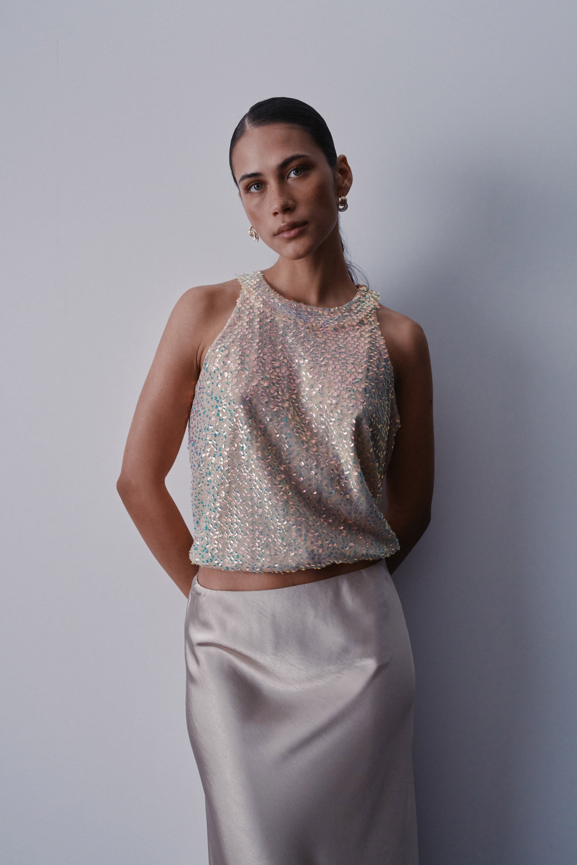 TOP À SEQUINS, SALSA JEANS