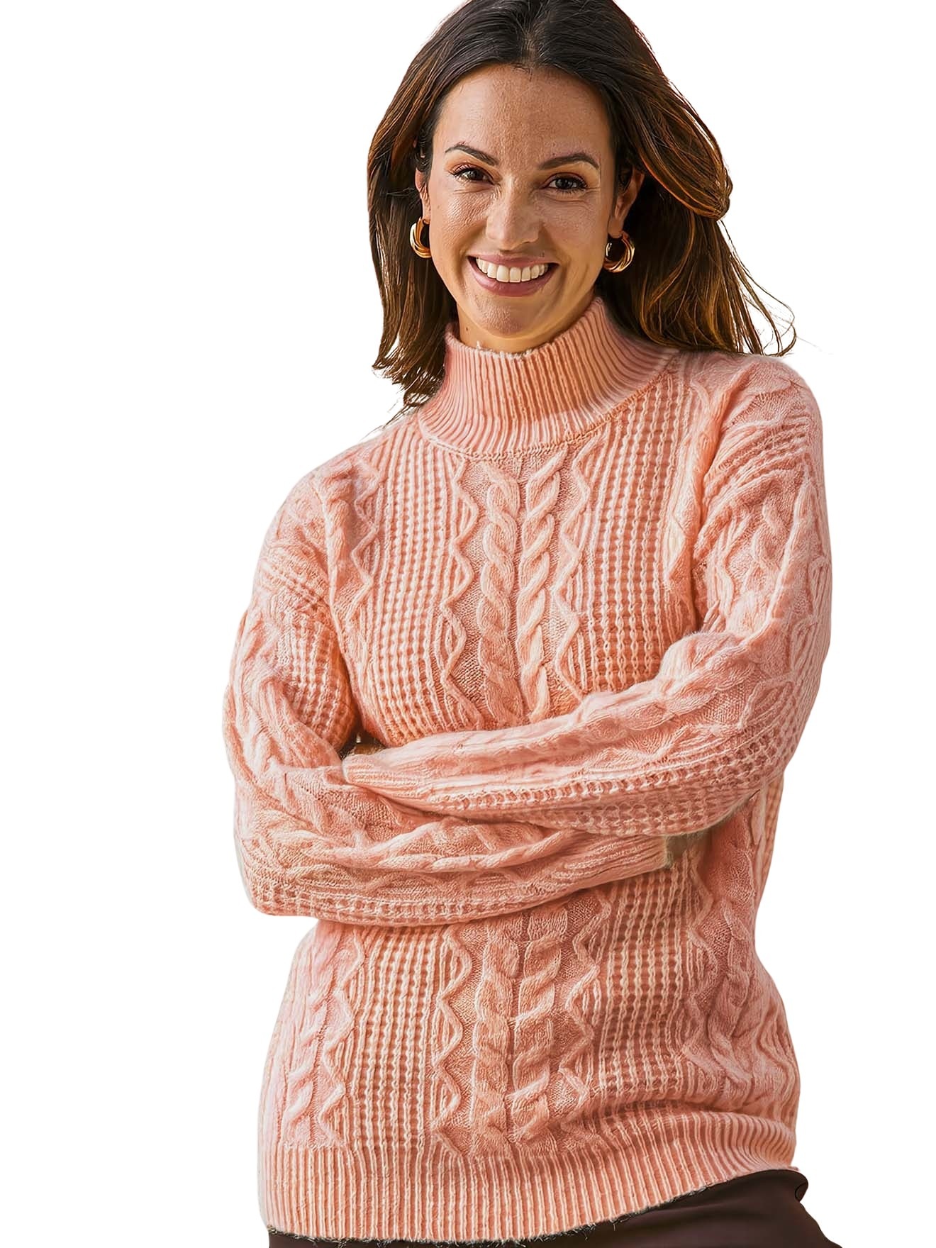 Pull maille fantaisie col montant, DAXON