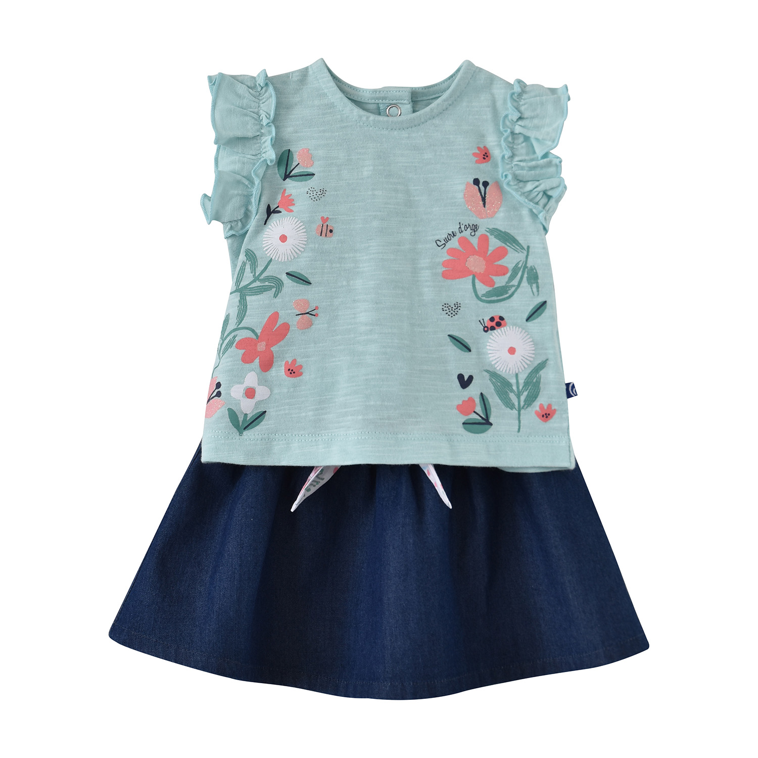 T shirt bebe et jupe eliona, SUCRE D'ORGE