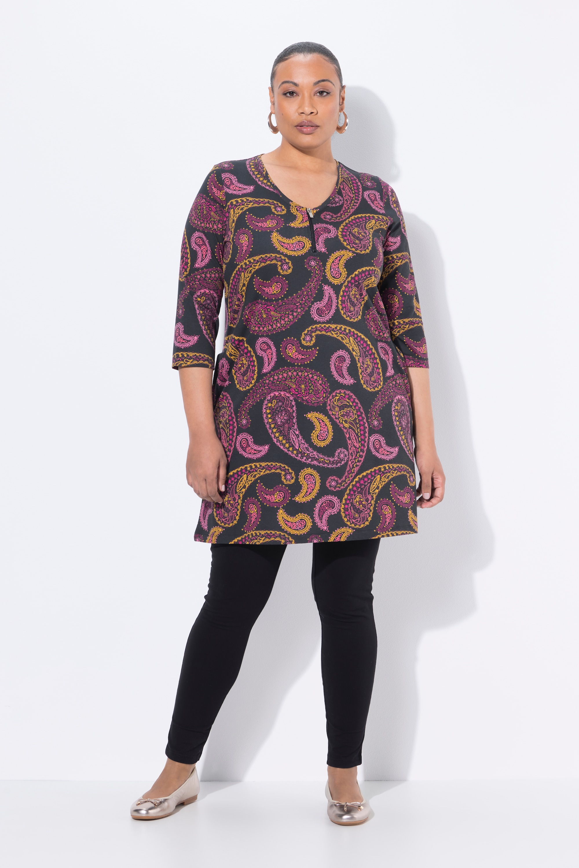 T-shirt long motif cachemire, ULLA POPKEN
