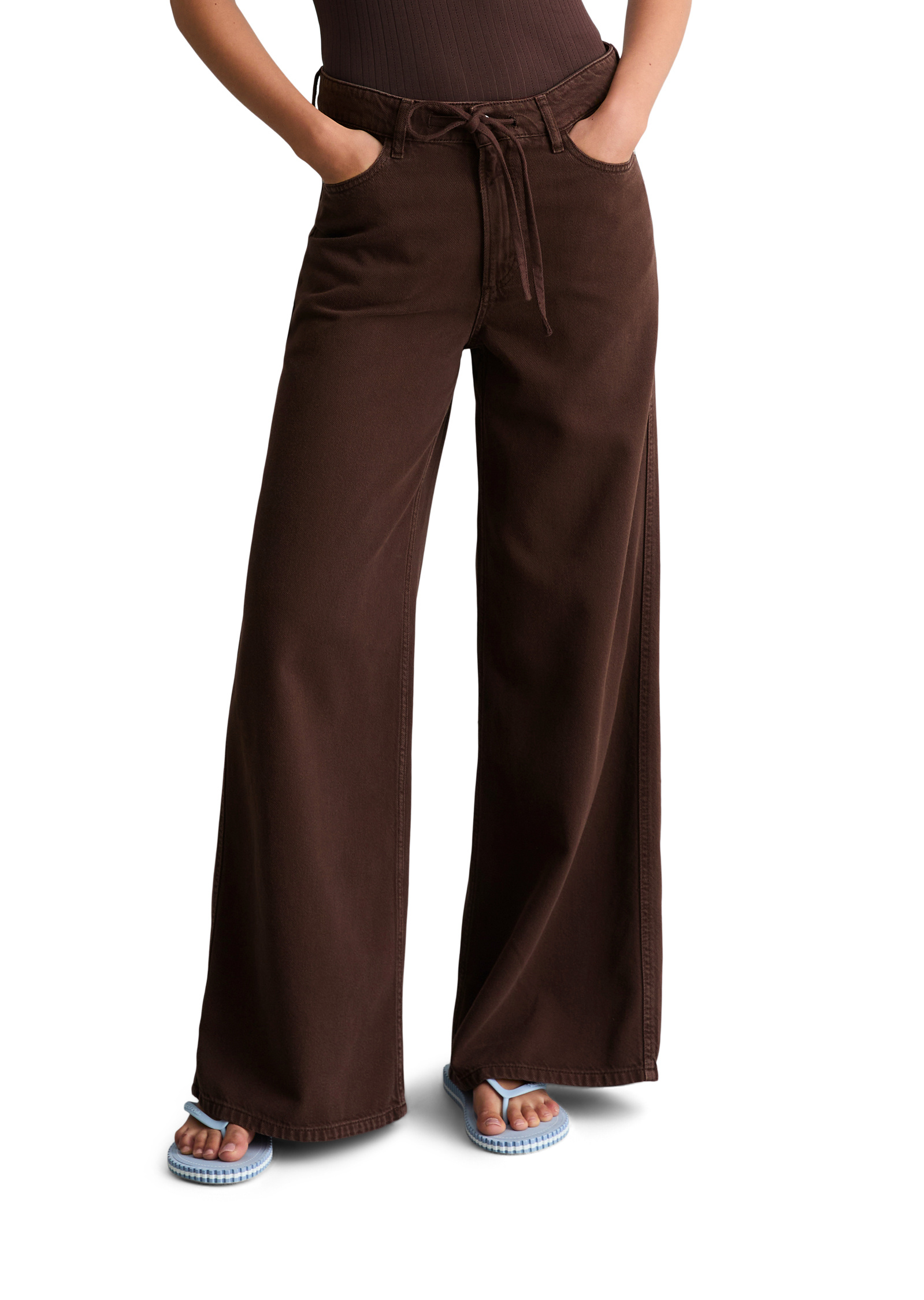 Jeans modèle Anjo large en mélange de coton organique et de lyocell, MARC O’POLO DENIM