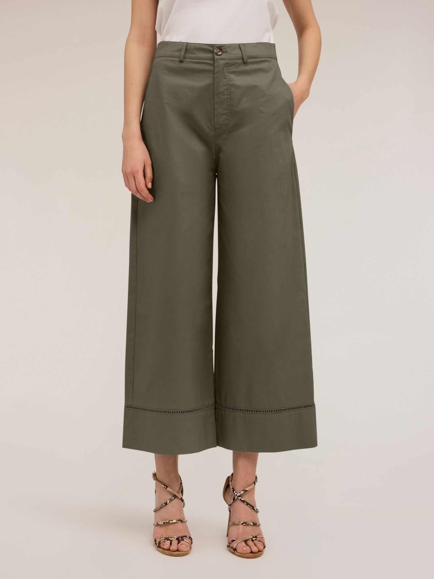 Pantalon large avec détail ajouré, MOTIVI