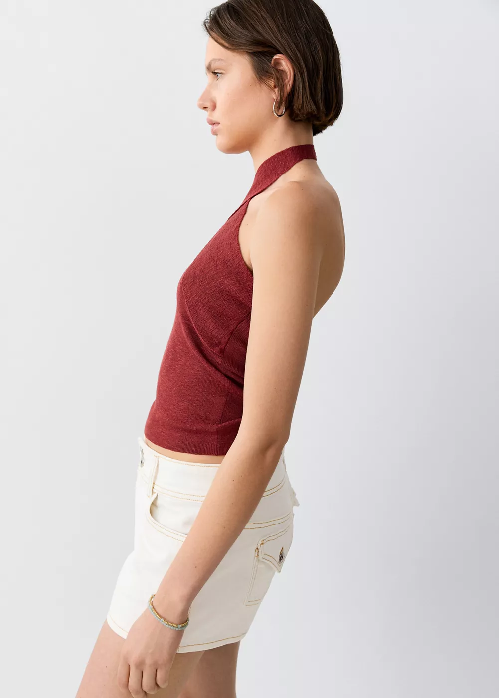 Short relaxed coutures en contraste, MANGO TEEN