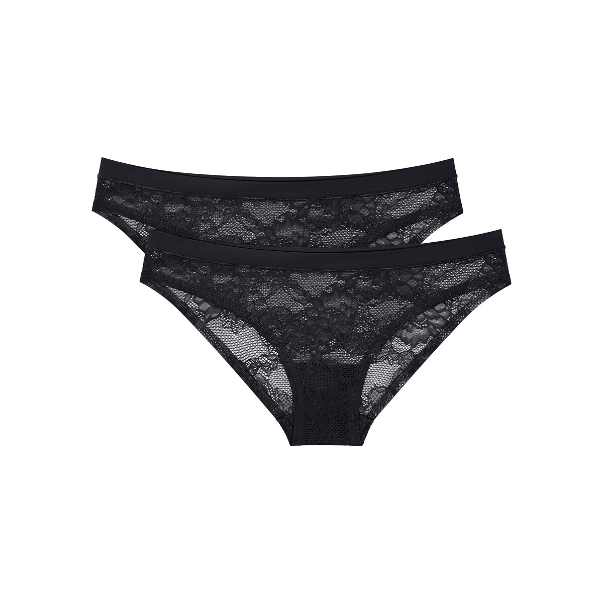 Image of Pack of 2 Smart Deco Brazilian Knickers in Lace