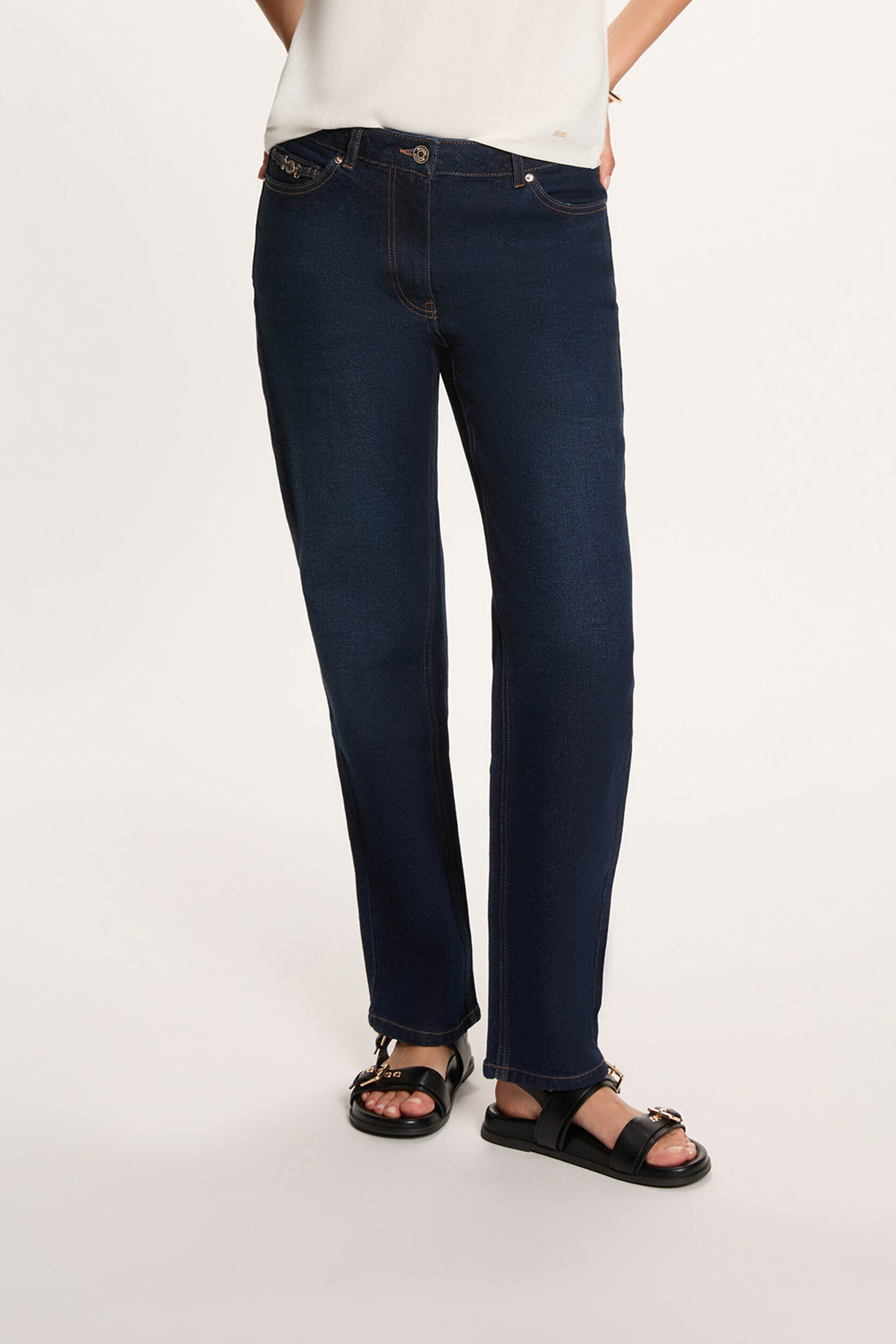 Jean droit taille haute, MORGAN