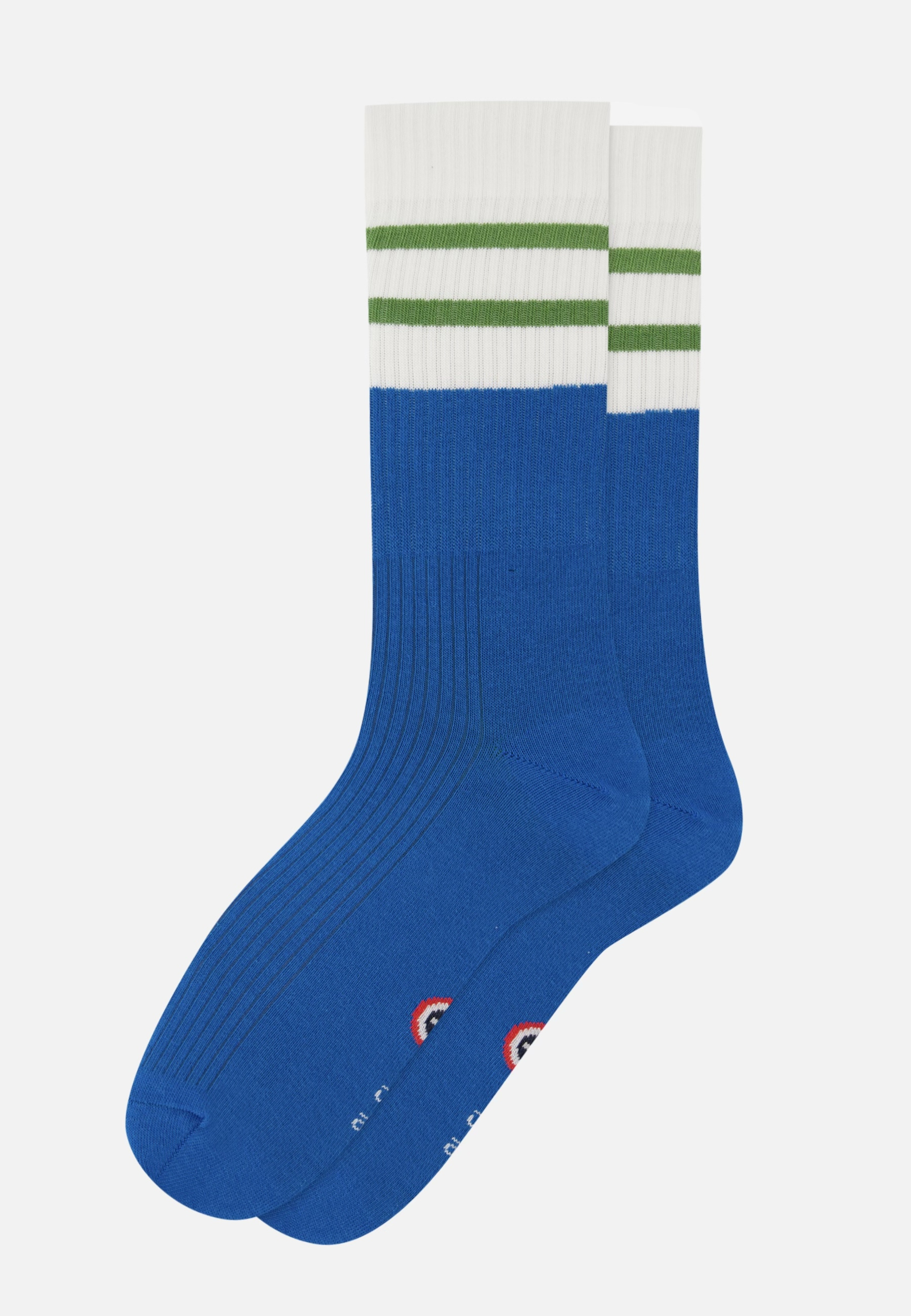 Chaussettes de sport mi-hautes à motif laser jaune anis en coton Wilfried, LE SLIP FRANCAIS