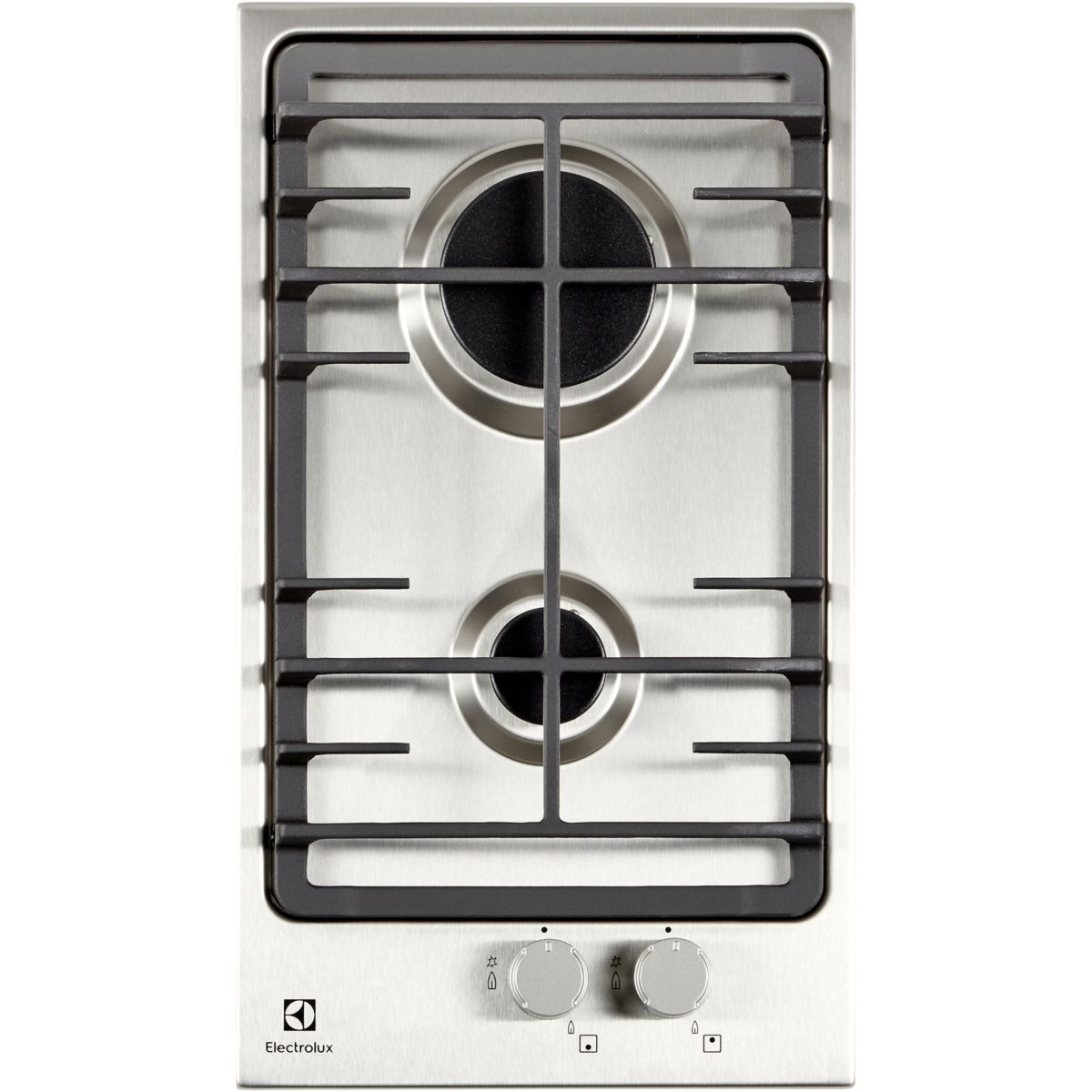 Plaque gaz EGG3322NVX -Domino 2 foyers 30cm Inox, ELECTROLUX