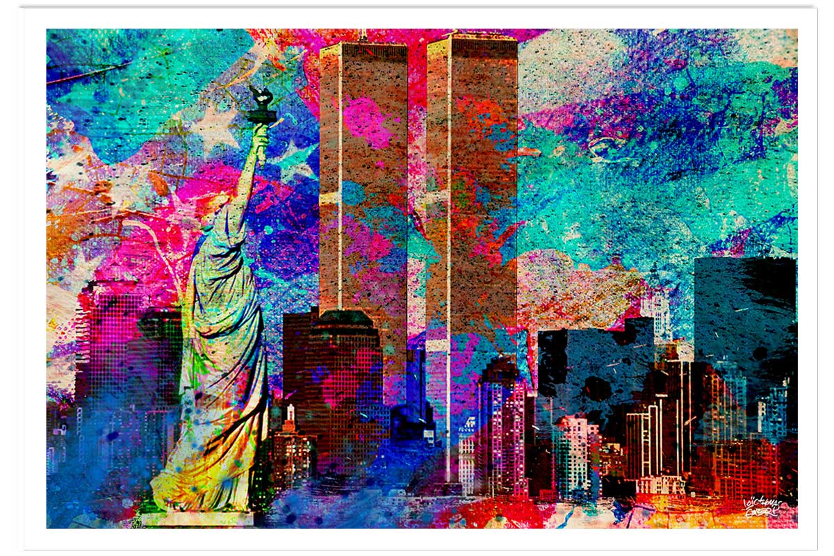 Affiche illustration graffiti new york, HEXOA