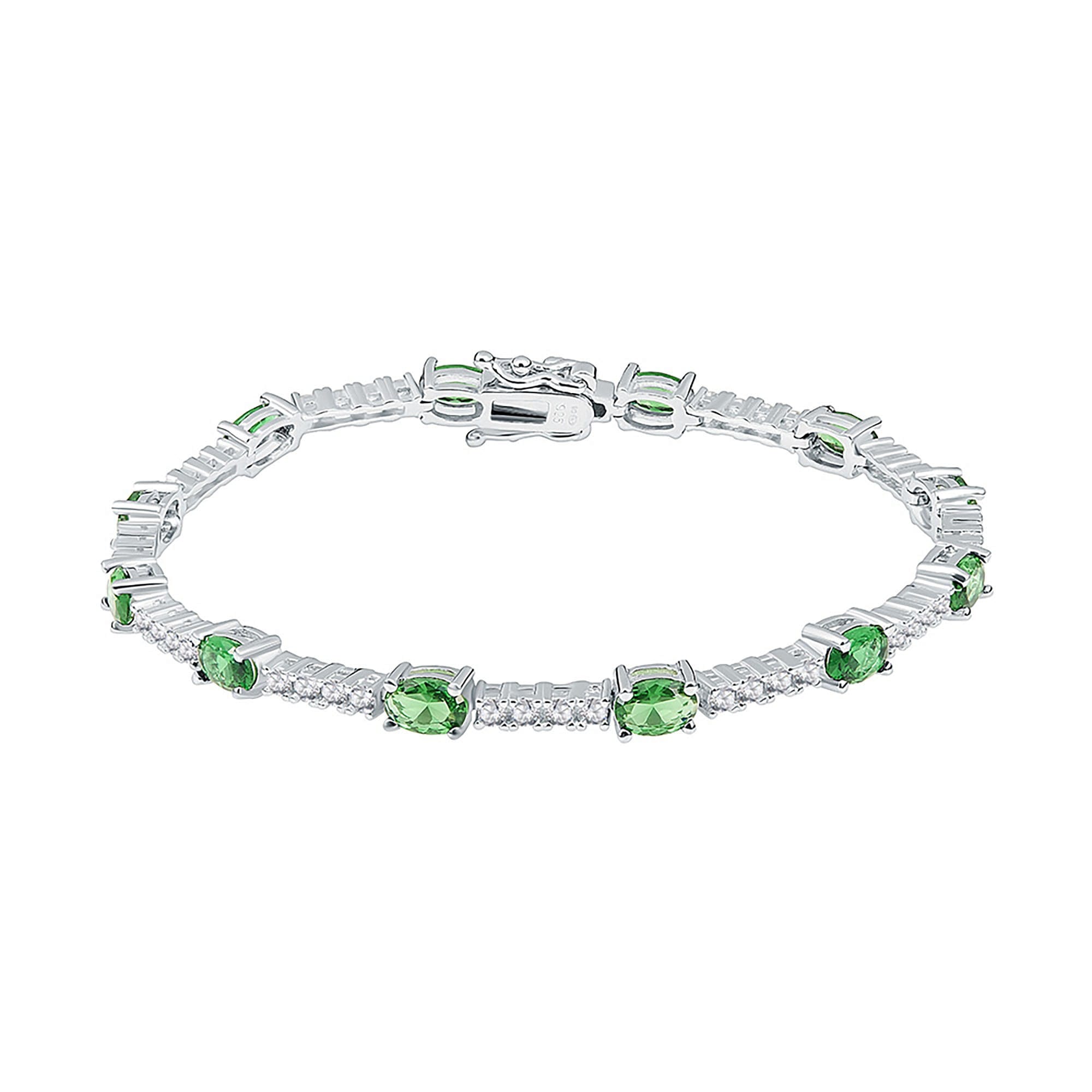 Bracelet Camée En Argent 925 Rhodié - Avec Perles Et Oxydes De Zirconium - Longueur 19 Cm - Neuf Avec étiquettes