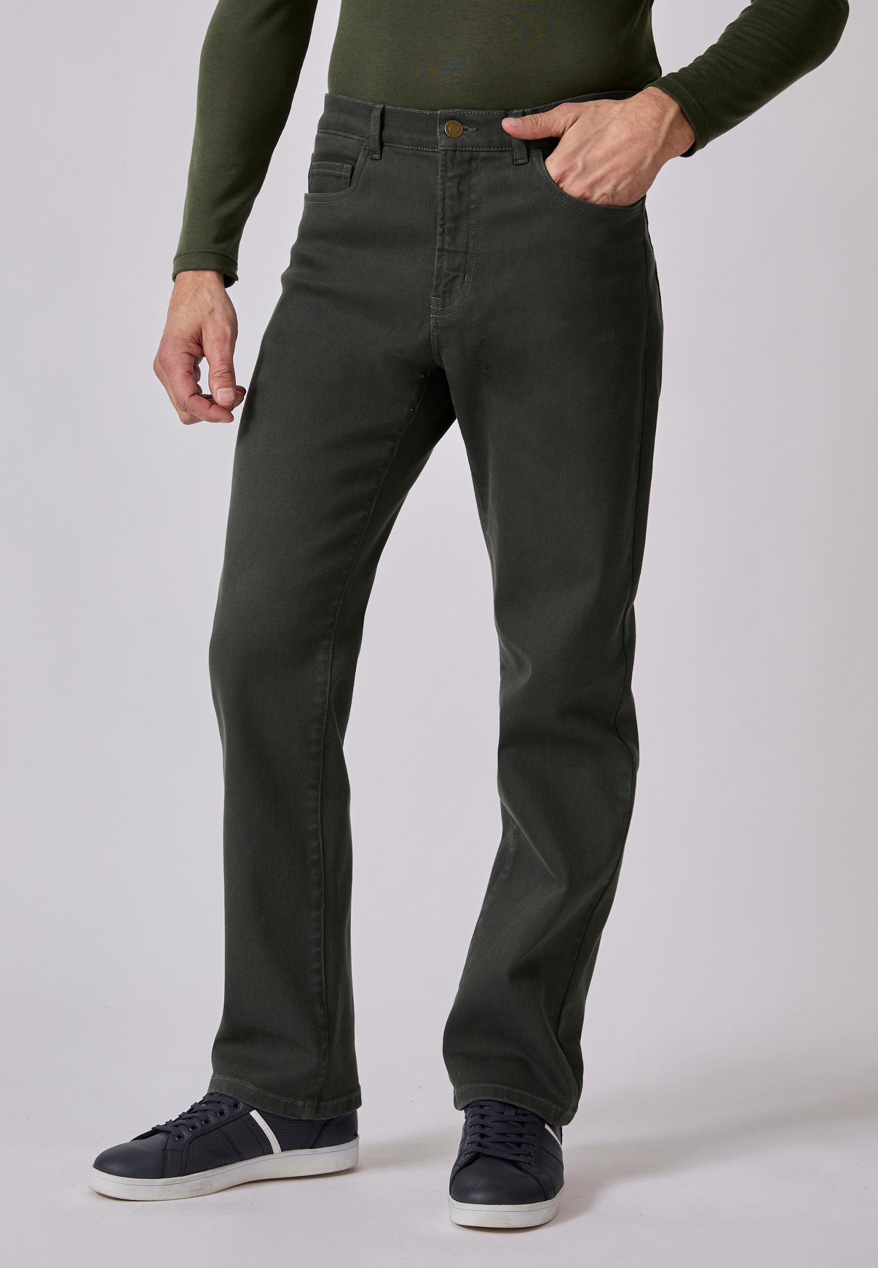 Pantalon 5 poches coupe droite, DAMART