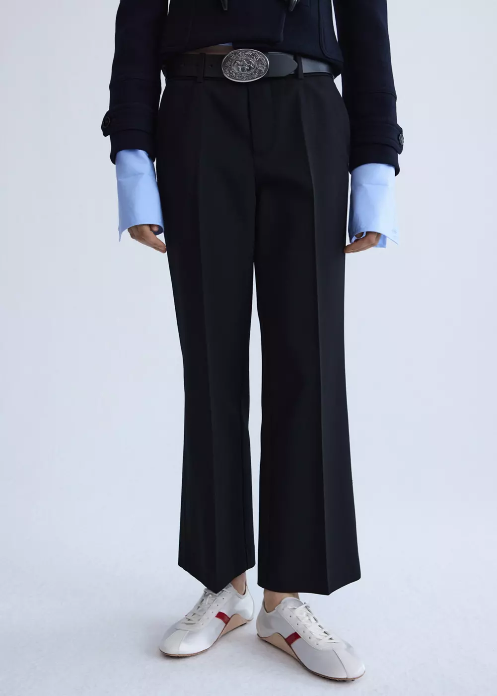 Pantalon crop taille basse, MANGO