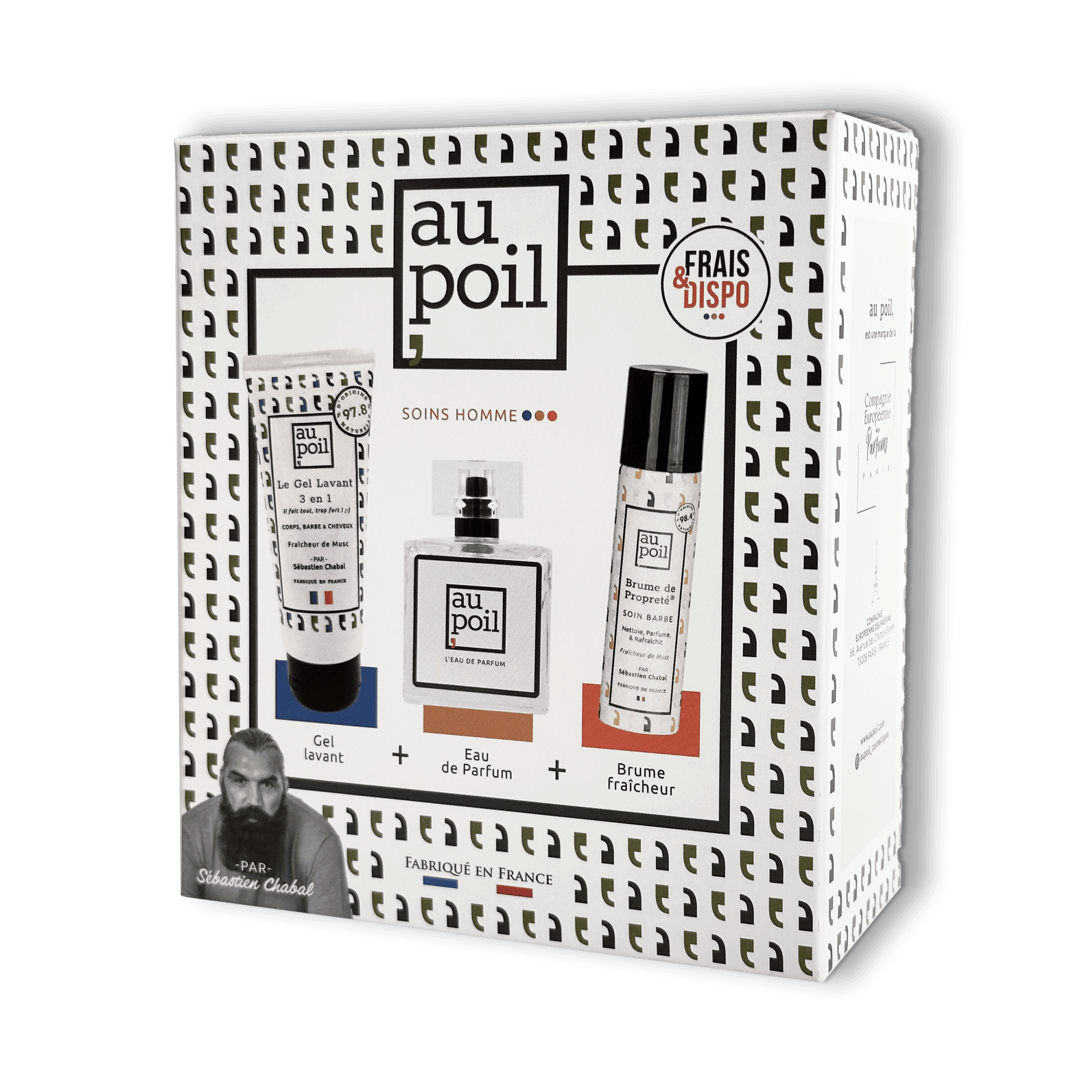 Coffret parfum et hygiène pour homme Frais & Dispo, AU POIL