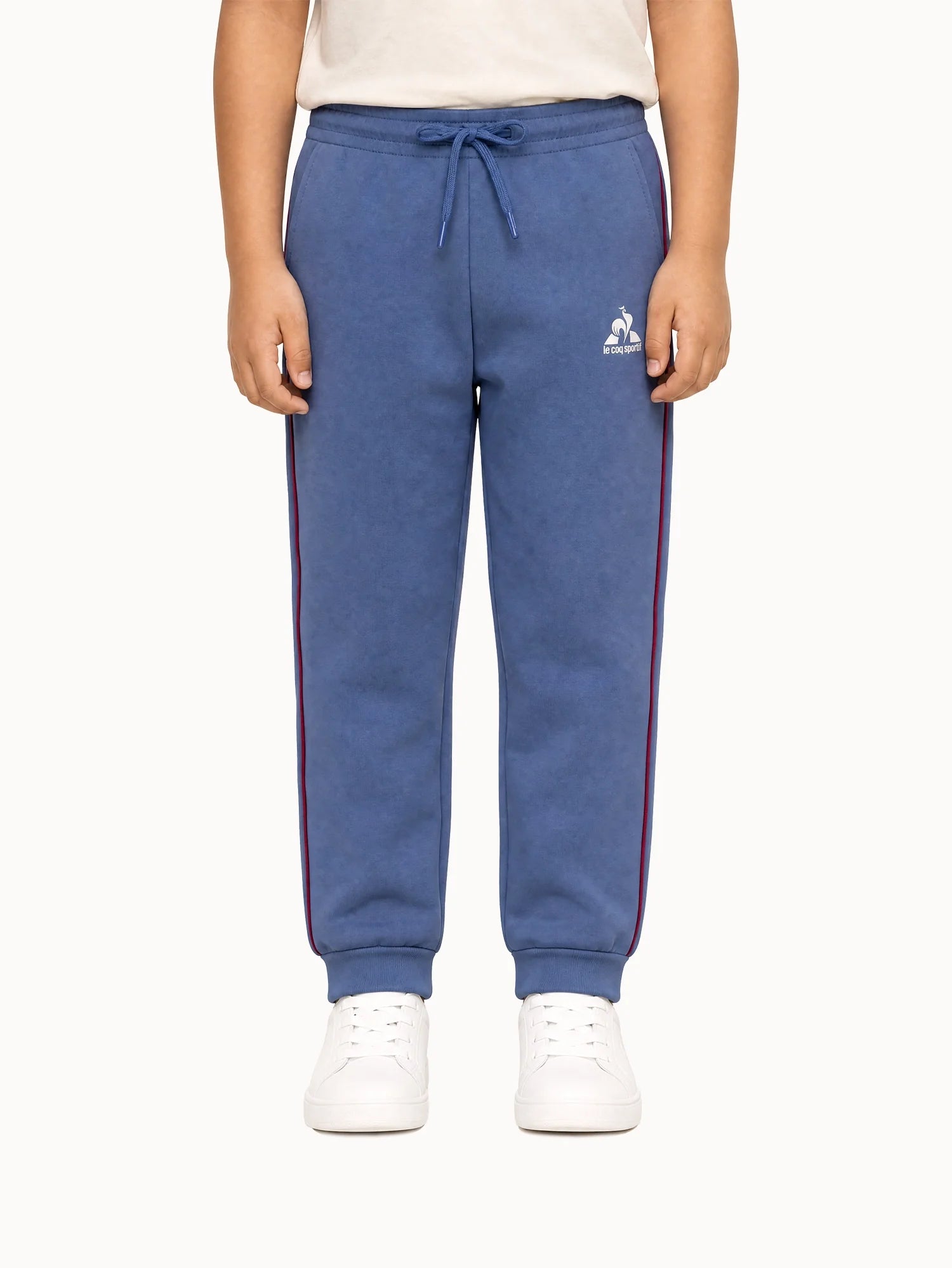 Pantalon en molleton léger avec bandes côtés contrastées Tricolores, LE COQ SPORTIF