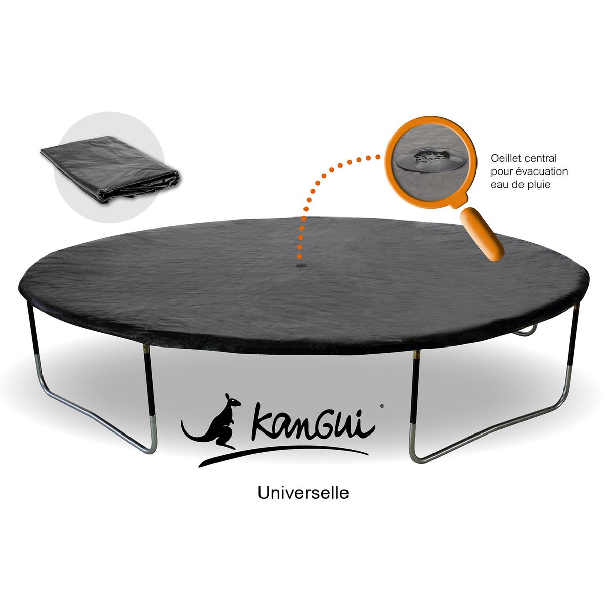 Bâche de protection ø360cm adaptable à tous trampolines de